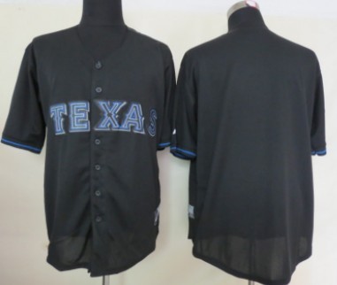 Texas Rangers Blank 2012 Black Fashion Jersey