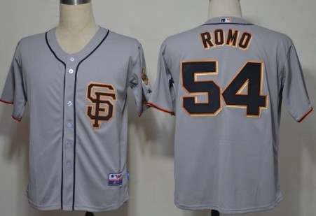 San Francisco Giants #54 Sergio Romo Gray SF Edition Jersey