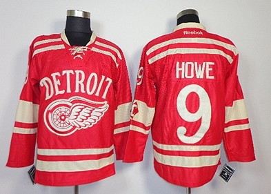 Detroit Red Wings #9 Gordie Howe 2014 Winter Classic Red Jersey