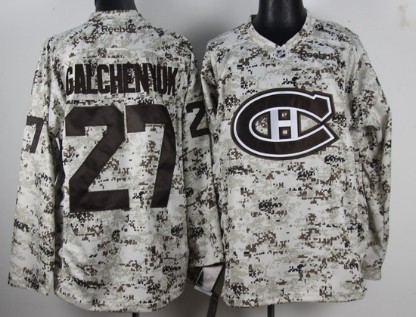 Montreal Canadiens #27 Alex Galchenyuk White Camo Jersey