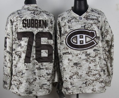 Montreal Canadiens #76 P.K. Subban White Camo Jersey