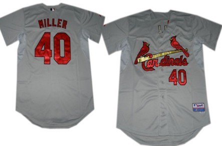 St. Louis Cardinals #40 Shelby Miller Gray Jersey