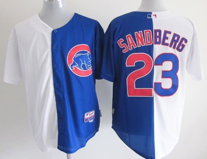 Chicago Cubs #23 Ryne Sandberg White/Blue Two Tone Jersey