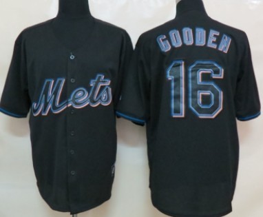 New York Mets #16 Dwight Gooden 2012 Black Fashion Jersey