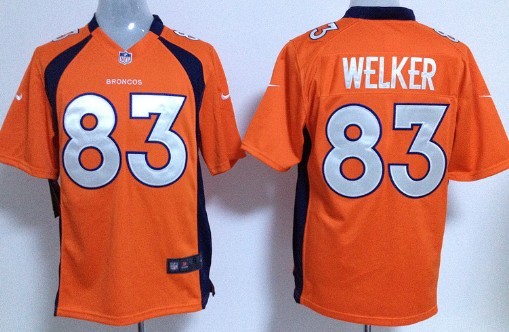 Nike Denver Broncos #83 Wes Welker Orange Game Jersey