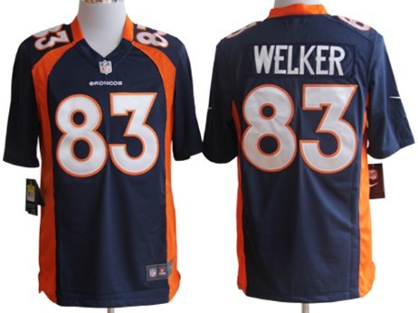 Nike Denver Broncos #83 Wes Welker Blue Game Jersey