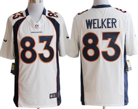 Nike Denver Broncos #83 Wes Welker White Game Jersey