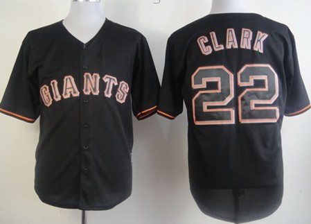 San Francisco Giants #22 Will Clark 2012 Black Fashion Jersey