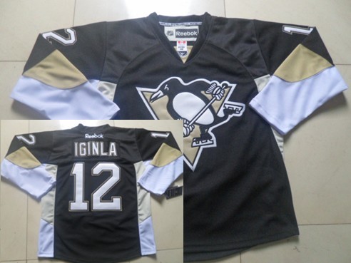 Pittsburgh Penguins #12 Jarome Iginla Black Jersey
