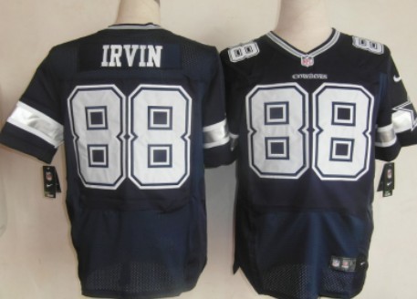 Nike Dallas Cowboys #88 Michael Irvin Blue Elite Jersey