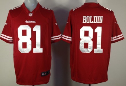 Nike San Francisco 49ers #81 Anquan Boldin Red Game Jersey