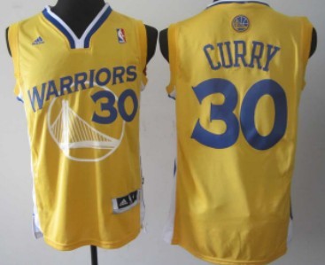 Golden State Warriors #30 Stephen Curry Revolution 30 Swingman Yellow Jersey