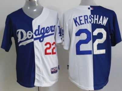 Los Angeles Dodgers #22 Clayton Kershaw Blue/White Two Tone Jersey