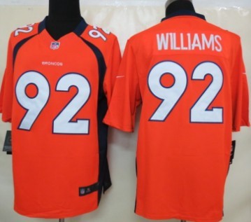 Nike Denver Broncos #92 Sylvester Williams Orange Limited Jesey