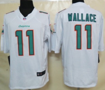 Nike Miami Dolphins #11 Mike Wallace 2013 White Limited Jersey