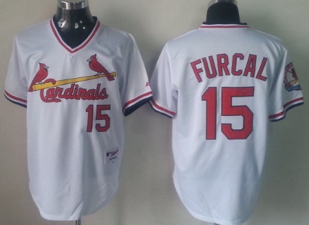 St. Louis Cardinals #15 Tim McCarver White Pullover Jersey