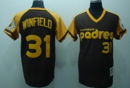 San Diego Padres #31 Dave Winfield 1978 Brown Throwback Jersey