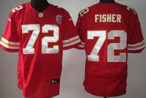 Nike Kansas City Chiefs #72 Eric Fisher Red Elite Jersey
