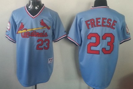 St. Louis Cardinals #23 David Freese Light Blue Pullover Jersey