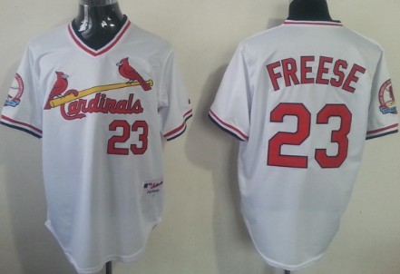St. Louis Cardinals #23 David Freese White Pullover Jersey