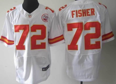 Nike Kansas City Chiefs #72 Eric Fisher White Elite Jersey