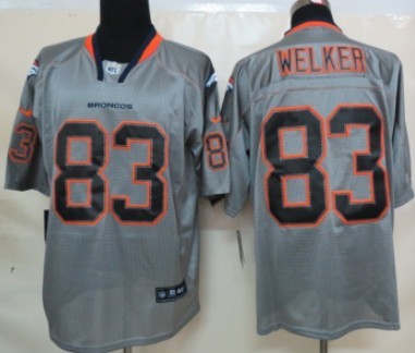 Nike Denver Broncos #83 Wes Welker Lights Out Gray Elite Jersey