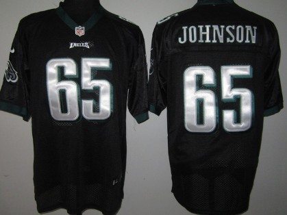 Nike Philadelphia Eagles #65 Lane Johnson Black Elite Jersey