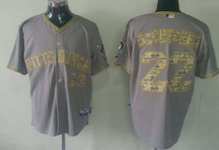 Pittsburgh Pirates #22 Andrew McCutchen Gray With Camo Jersey