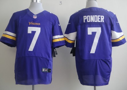 Nike Minnesota Vikings #7 Christian Ponder 2013 Purple Elite Jersey