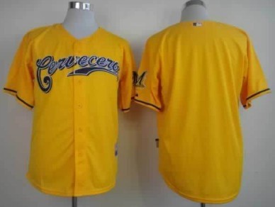 Milwaukee Brewers Blank Yellow Jersey