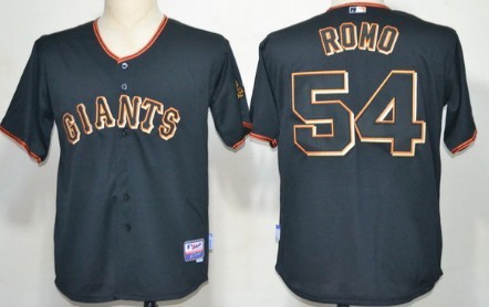 San Francisco Giants #54 Sergio Romo Black Jersey