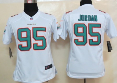 Nike Miami Dolphins #95 Dion Jordan 2013 White Limited Womens Jersey