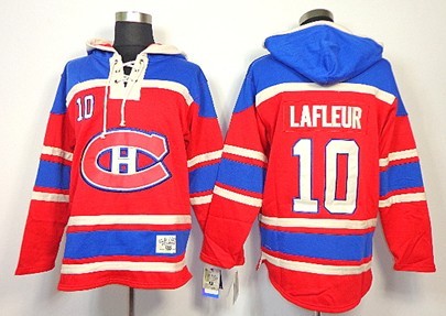 Old Time Hockey Montreal Canadiens #10 Guy Lafleur Red Hoodie