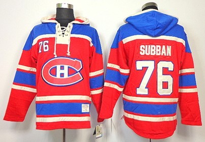 Old Time Hockey Montreal Canadiens #76 P.K. Subban Red Hoodie