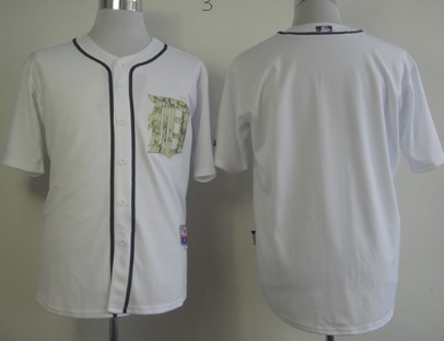 Detroit Tigers Blank White With Camo Jersey
