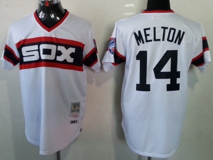 Chicago White Sox #14 Bill Melton 1983 White Pullover Throwback Jersey