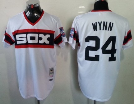 Chicago White Sox #24 Early Wynn 1983 White Pullover Throwback Jersey