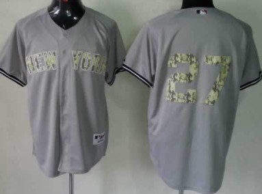 New York Yankees #27 Shawn Kelley Gray With Camo Jersey