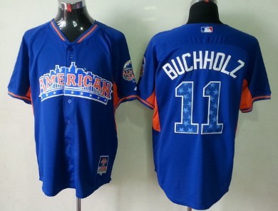 Boston Red Sox #11 Clay Buchholz 2013 All-Star Blue Jersey