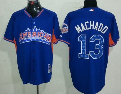 Baltimore Orioles #13 Manny Machado 2013 All-Star Blue Jersey