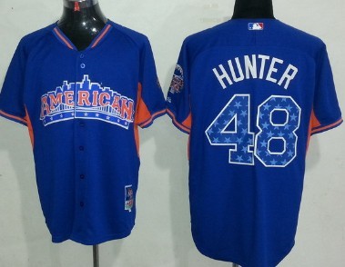 Detroit Tigers #48 Torii Hunter 2013 All-Star Blue Jersey