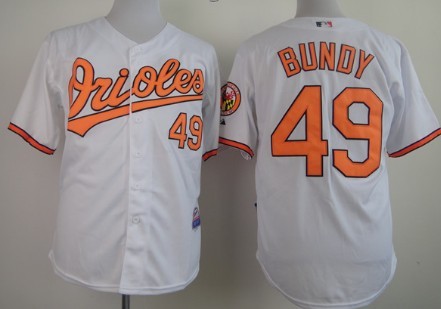 Baltimore Orioles #49 Dylan Bundy White Jersey