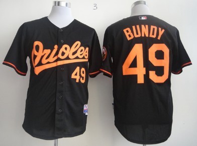 Baltimore Orioles #49 Dylan Bundy Black Jersey