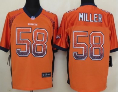 Nike Denver Broncos #58 Von Miller 2013 Drift Fashion Orange Elite Jersey