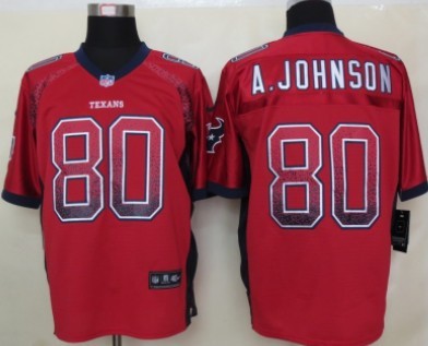 Nike Houston Texans #80 Andre Johnson 2013 Drift Fashion Red Elite Jersey