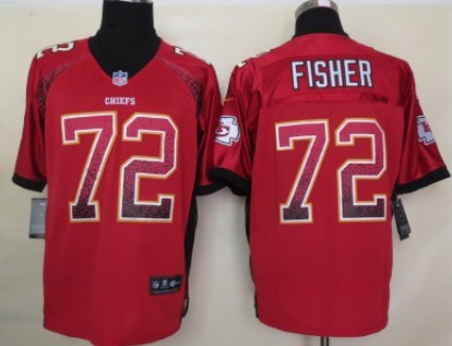 Nike Kansas City Chiefs #72 Eric Fisher 2013 Drift Fashion Red Elite Jersey