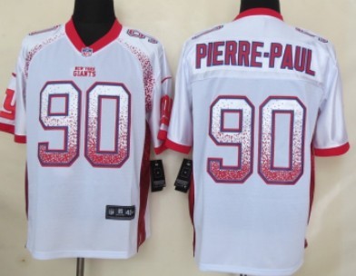 Nike New York Giants #90 Jason Pierre-Paul 2013 Drift Fashion White Elite Jersey