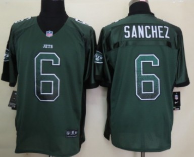 Nike New York Jets #6 Mark Sanchez 2013 Drift Fashion Green Elite Jersey