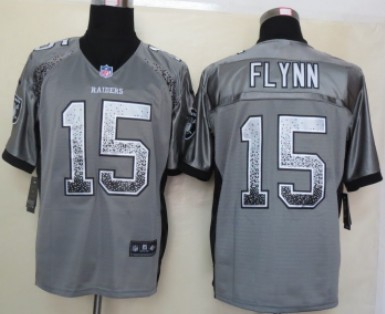 Nike Oakland Raiders #15 Matt Flynn 2013 Drift Fashion Gray Elite Jersey