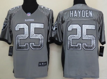Nike Oakland Raiders #25 D.J. Hayden 2013 Drift Fashion Gray Elite Jersey